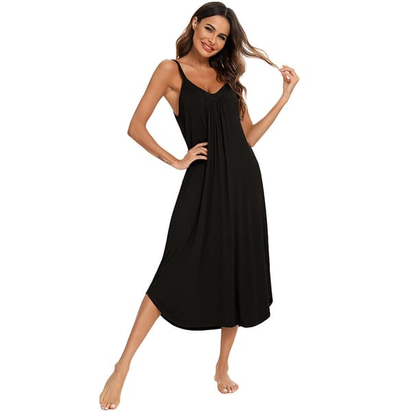 Dame Pyjamas Ermeløs Lang Pyjamas Sexy Full Sling Nattkjole