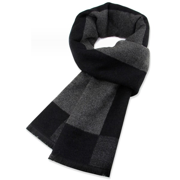 Mænds Vinter Varmt Lang Blødt Sjal Tartan Tassel Sjal til Mænd