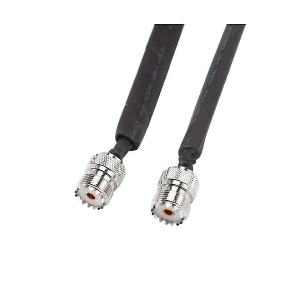 2kpl Litteä RF Koaksiaalikaapeli Ovesta/Läpi So239 Uhf Naaras - Uhf Naaras 50 Ohm Rf Pigtail Exte