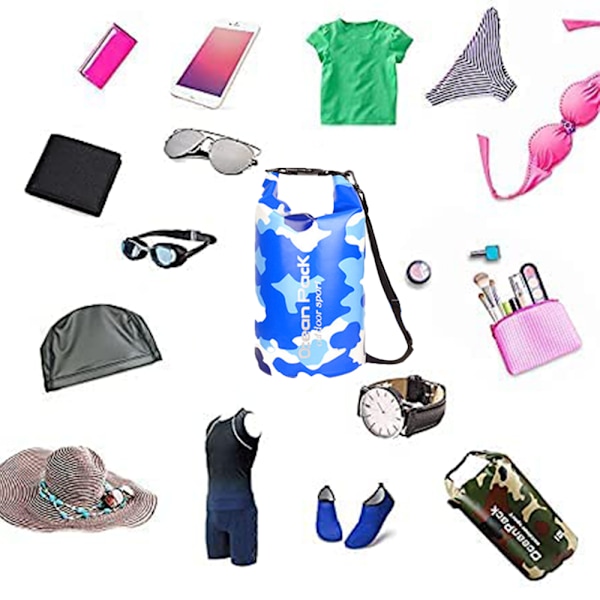 Kamouflageväska PVC vattentät hinkväska Vattentät väska Strand