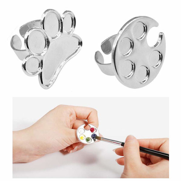2 st Mini Nagellackhållare, Nagellackspalett Ringar