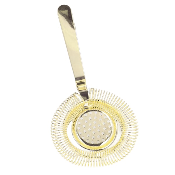 Barsi Strainer Fin Filter Professionel Rustfrit Stål Cocktail Strainer til Bartending Restaurant Fest Guld