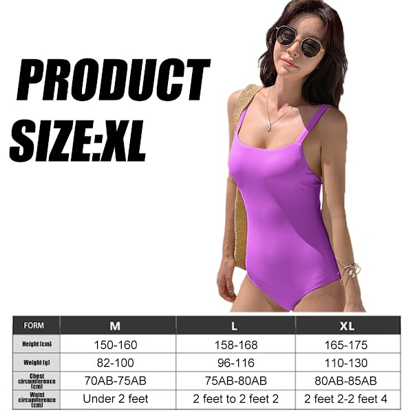 Lilla XL Kvinders Badedragt, Enkeltstykke, Rygløs Bikini Bodysuit til Svømning, Varmt Vandkilder, Strand
