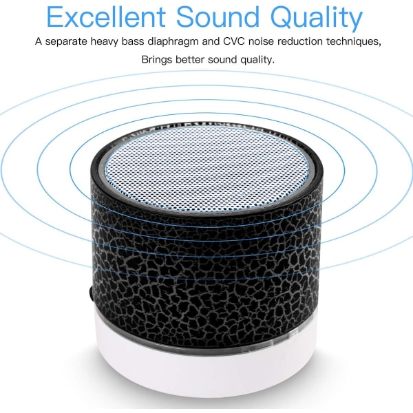 Bluetooth högtalare, bra ljudkvalitet, musikalisk, svart
