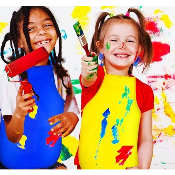 4 delar vattentäta målarförkläden för barn för 5 till 10 år,