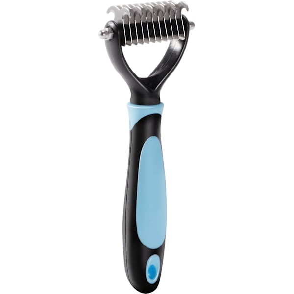 [Dematting Kam Pet Dematting Kam/Rake Dubbelsidig 6 + 11 Tänder, Professionell Undercoat Pälsvård Rake Knutskärare för Katter & Hundar