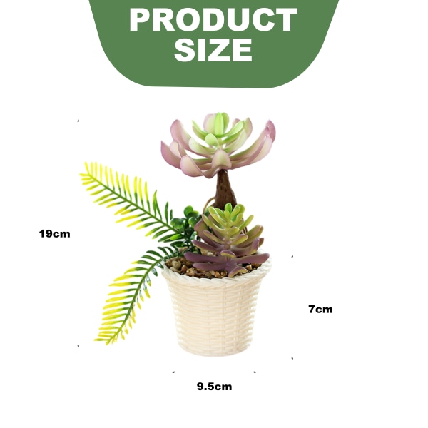 2 st konstgjorda suckulenter kombination bonsai kreativ mode