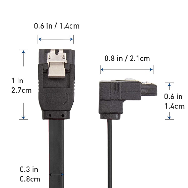 1 x 40 cm III-kabeluppsättning datakabel 6 Gbps anslutningskabel