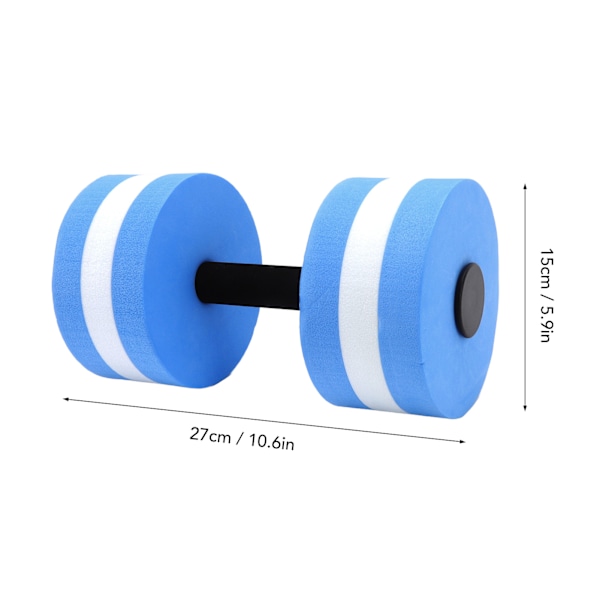 2 st EVA Vattenflytande Hantel Yoga Träning Vatten Skum Hantel Fitness Verktyg för Män Kvinnor Barn Blå