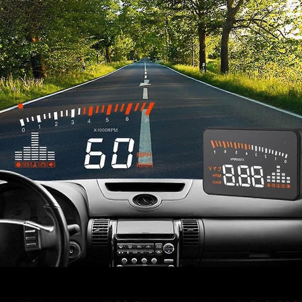 X5 Bil Hud Obd Ii Head-up Display Hastighetsovertredelse Varslingssystem Projektor Frontrute Auto Elektronisk Vol