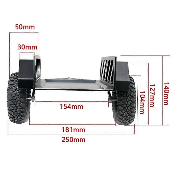 Peräkärry 1/10 RC Crawler -autoille Axial Scx10 4 D90 Reat ,1