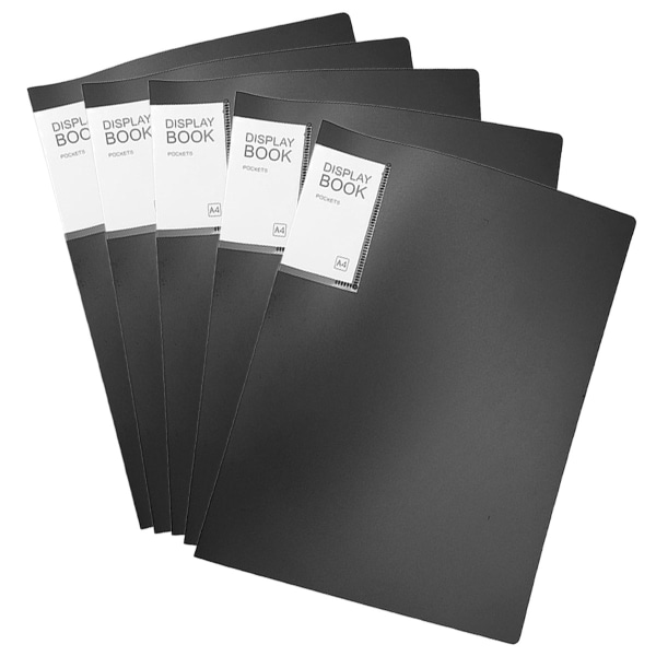 Plastmapp för visning av böcker, portföljmapp, transparenta fickor