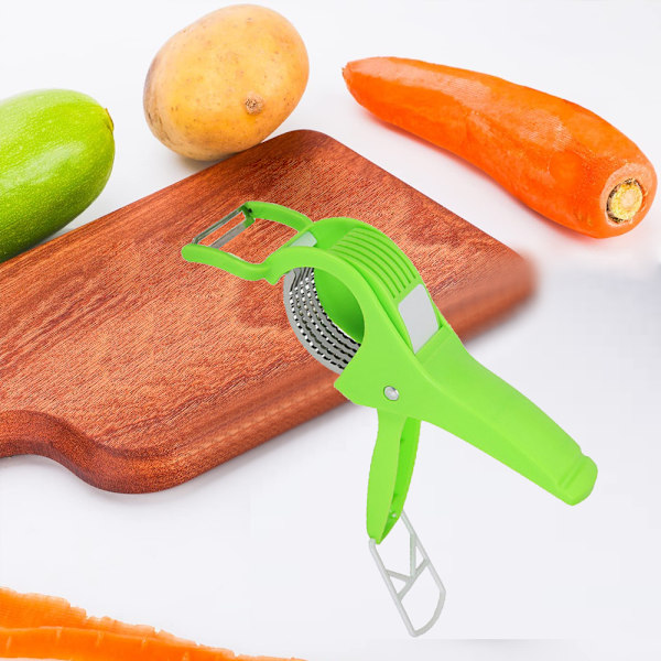 Ergonomisk grönsaks- och fruktskärare, högkolstålblad säkerställer smidig mekanism och snabb salladsberedning utan ansträngning