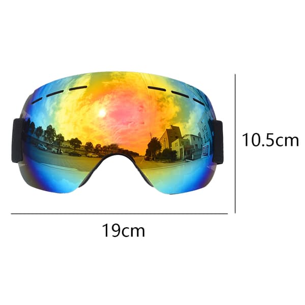 Skibriller Udskiftelige linser rammeløse antidug skibriller Red diaphragm