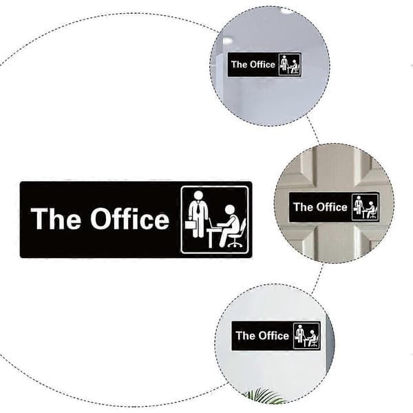1 st engelsk bokstav \"The Office\" skylt självhäftande kontorsskyltar för dörrvägg
