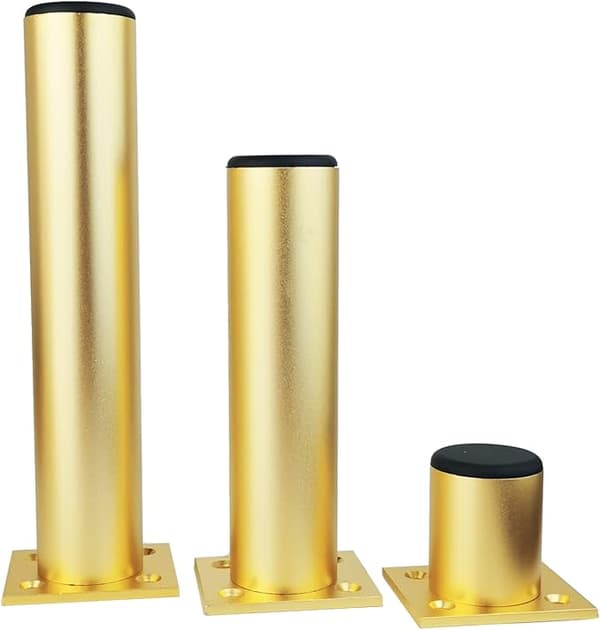 1 stk Møbelben Aluminium Legering Skabsben Køkken Sofa Meta