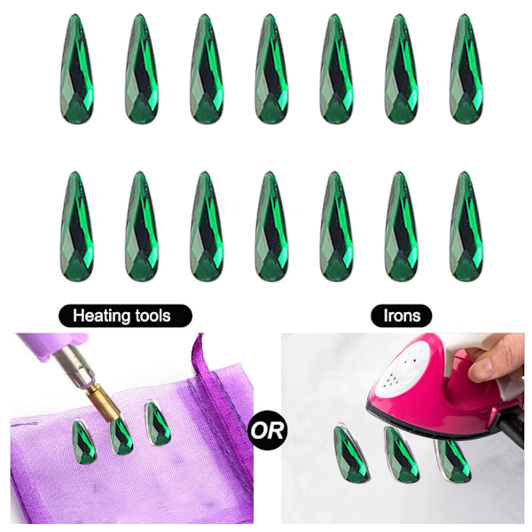 Krystal AB Flade Rhinestones Regnbuedesign Glas Negle Rhinestone Scrapbooking Kunst