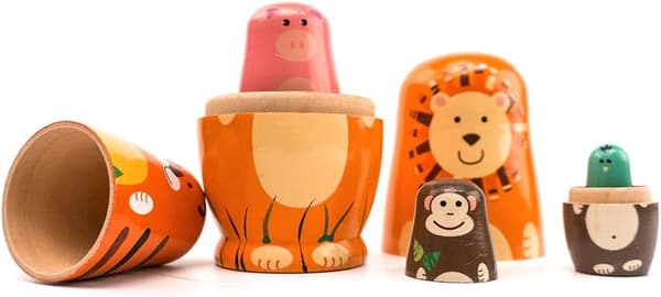 Trädockor Änglamönster Ryska Matryoshka Stapelbara