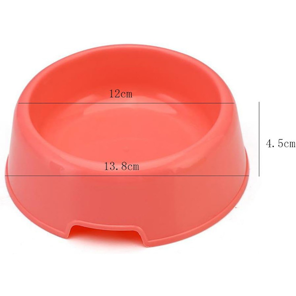 Skål för husdjur, katt, kanin, matskål, vattenskål, valpskål, matskål, hälsosam plastskål, 13,8*12*4,2 cm