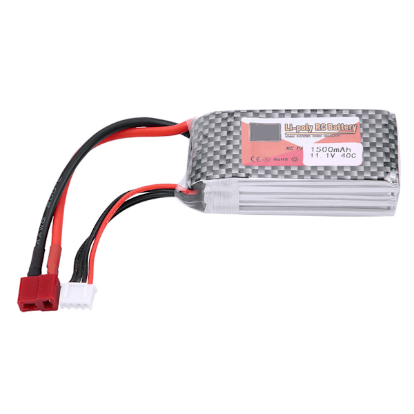 ZOP POWER 3S 11.1V 1500mAh 40C Uppladdningsbart LiPo-batteri med T-kontakt (1500mAh 40C)