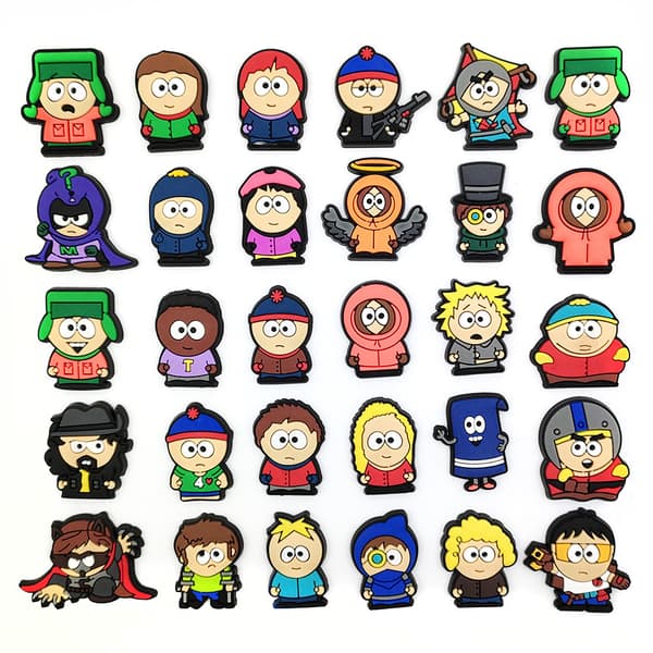16 st South Park Sko Berlocker för Träskor, Skotillbehör för Croc C