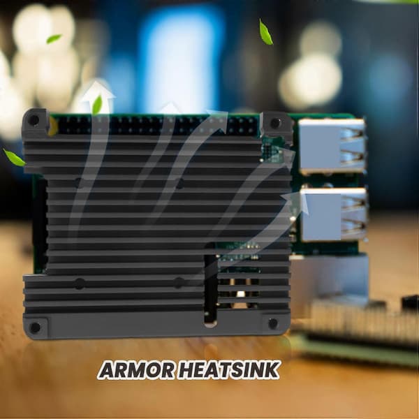 Til Raspberry Pi 4b 11mm Indbygget Køleplade/radiator P165-b Til Raspberry Pi 4 Model B & Pi 4 Expans