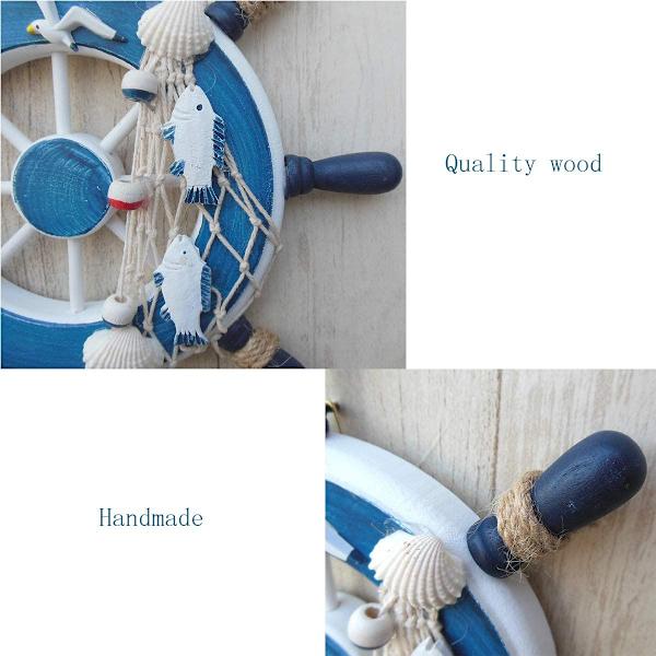 28cm Tredekorasjon Anker, Nautisk Stil, Middelhavsdesign
