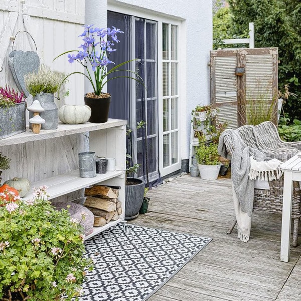 To-grenede forårsblomst bonsai med blade, kreative ornamenter