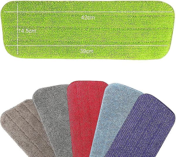6 stk. udskiftningsmoppe, udskiftningsmoppe rengøringspuder, mikrofiber spraymoppe til spraymopper, 42 * 14 cm