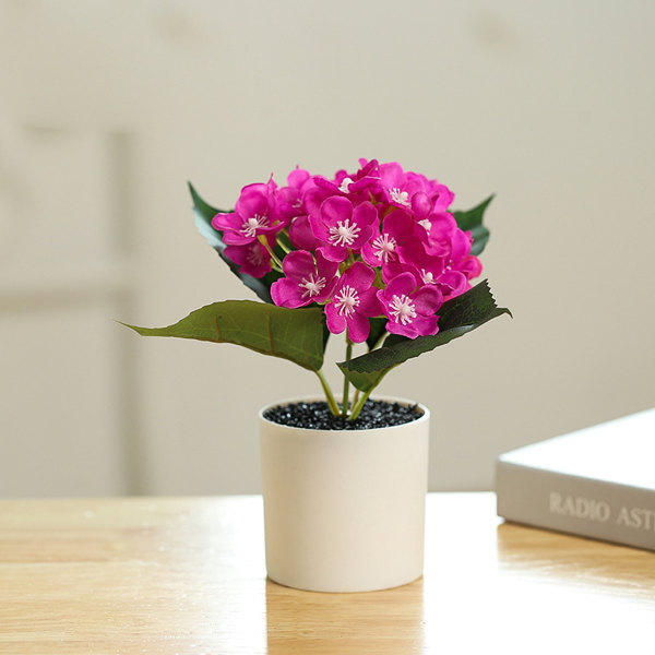 Simulerad hortensia bonsai silkesblomma simulering grön växt