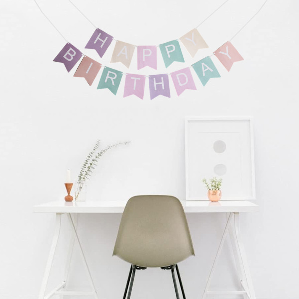 Färgglada bokstäver Happy Birthday Banner Batter - Barn