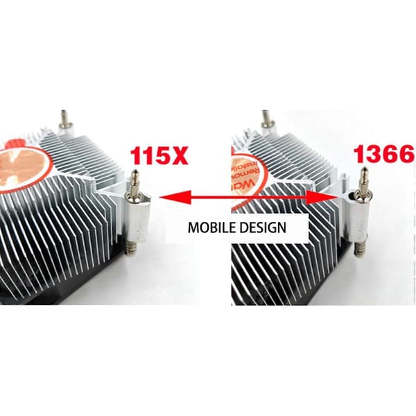 5x CPU-kjøler Vifte Kjøling 1366 2011 1155 4-pinners Ledning Temperaturkontroll Og Hastighetskontroll Radiator