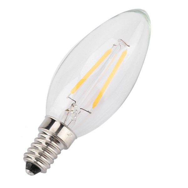 E14 2W LED-lampe Lyspære Lyspære Stearinlysform Varmt Hvit Lys AC 220V (2W)