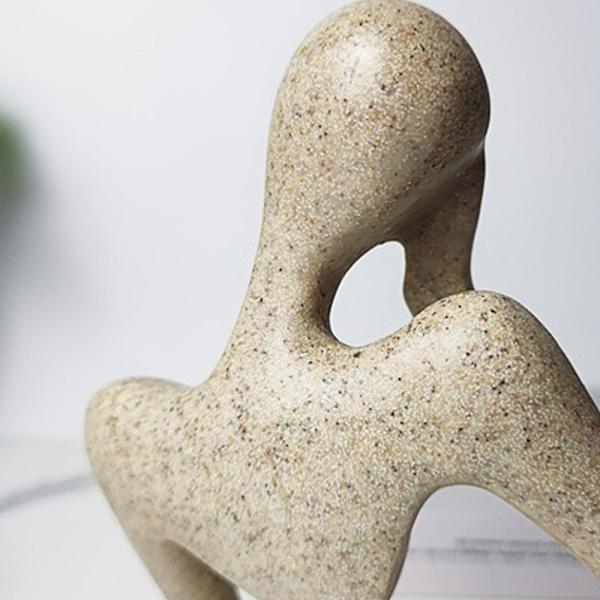 Abstrakt tänkare staty modern sandsten hartsfigur hantverk konst