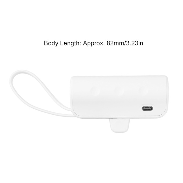 Mini Kannettava Latauslaite Monitoiminen Sisäänrakennettu Kaapeli IOS-liitäntään Type C 2 in 1 Mini USB C Power Bank Hätätilanteisiin