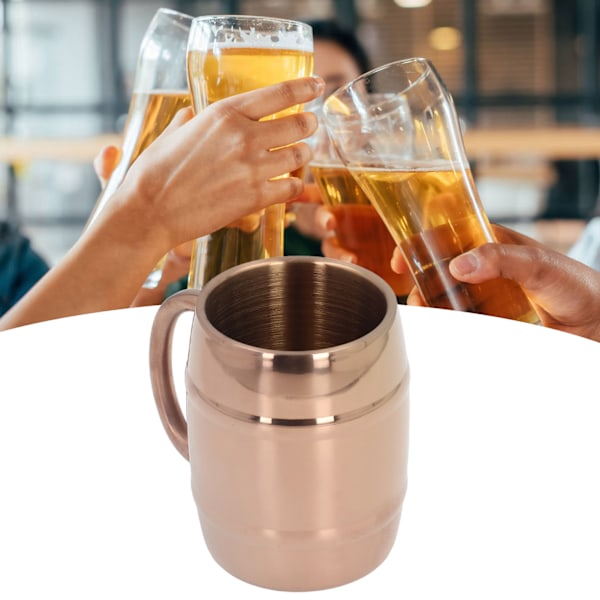 Stilren Tumbler i Rostfritt Stål, Vakuumisolerad med Dubbelväggdesign, Säkerställer Långvarig Temperaturbevaring för Varma och Kalla Drycker, Rosa