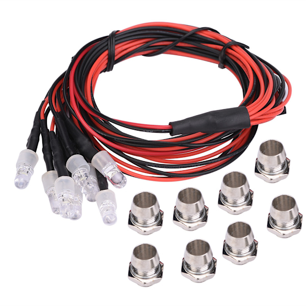 8 st 5 mm strålkastare RC-tillbehör LED-lampor för modelldriftbil 7#