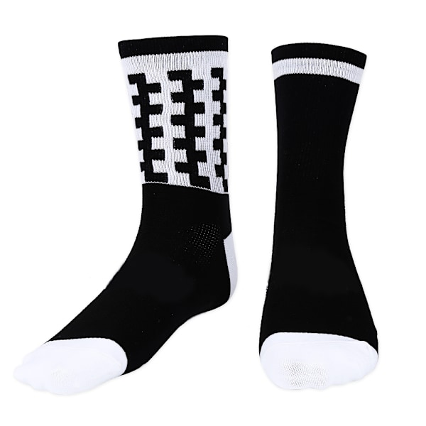 Unisex Utomhus Varma Hållande Andningsbara Mjuka Anti-svett Strumpor Basketboll (Svart)