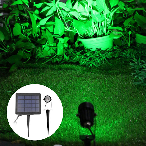 Soldriven 3 Lampor Utomhus Trädgård Gård Lampa Belysning Landskap Spotlight