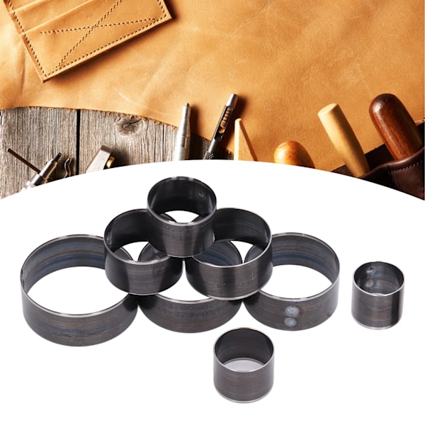 8Pcs Round Cutting Punching Die Alloy Steel Deform Prevention Leather Punching Tools 25-60mm