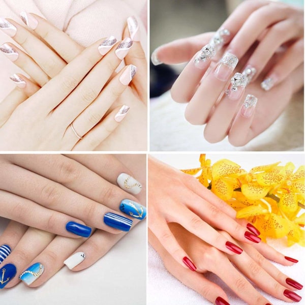Akrylnegltips Hvit 500 stk Fransk Kunstig Falsk Tips for Manikyr Neglekunst Salonger & Hjem DIY