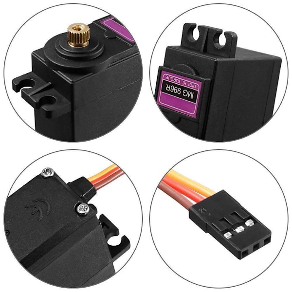 4 stk MG996R Mikro Servo Motor Metallgir Digital Servomotor Dreiemoment DE