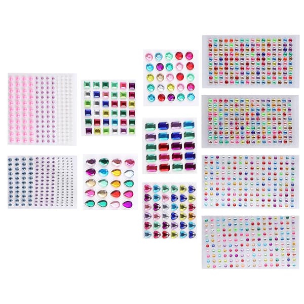 11 arkkia DIY strassitarroja, strassitarrat, akryylitarra lapsille