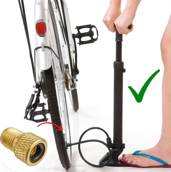 Sæt med 3 DV- og SV-cykelventiladaptere til ventil på bilventil