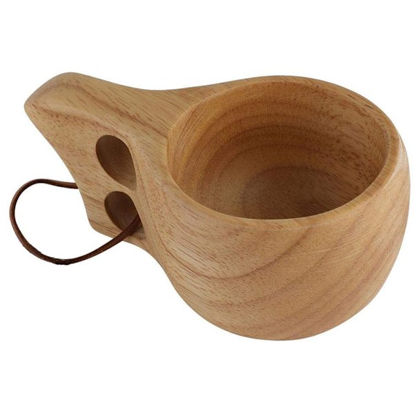 Portabel Träkopp För Friluftsentusiaster, Äventyrsredo Kuksa i Nordisk Stil Med Unik Design Och Organiska Miljövänliga Kvaliteter, Perfekt För
