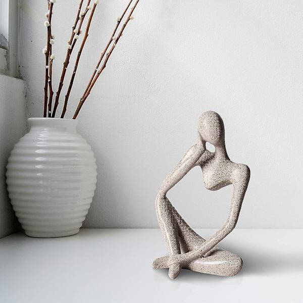 Håndlaget Abstrakt Skulptur Statue Håndlaget - Tenkende Mann -
