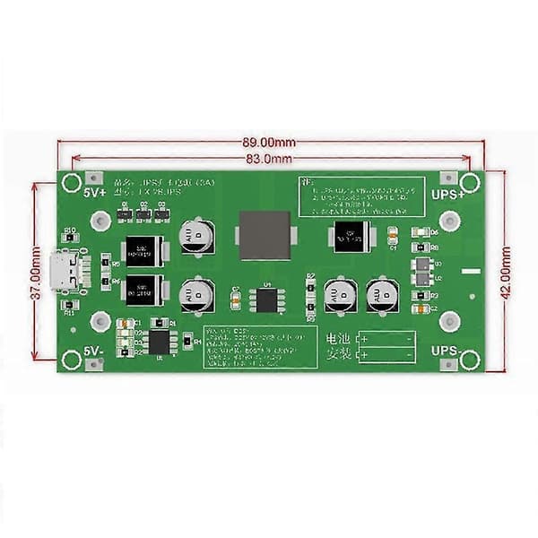 15w 3a High- Ups18650 Boost Lading 5v Lading Og Utlading Ups Uavbrutt