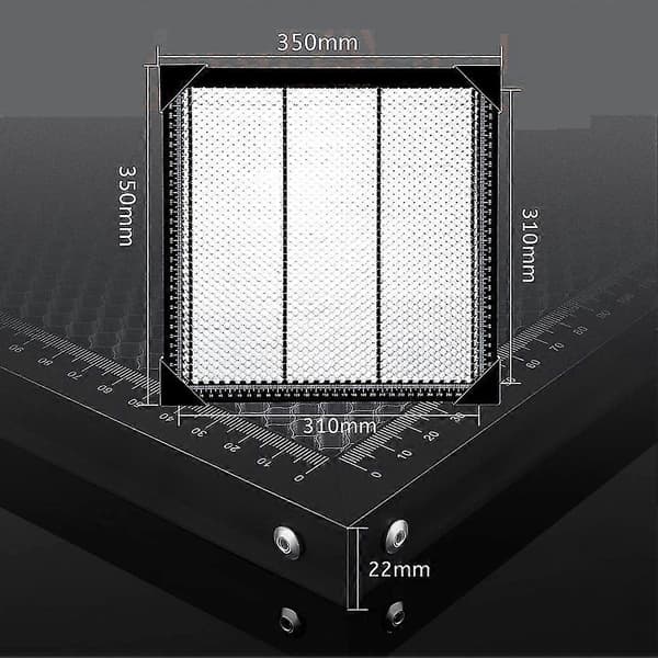 Arbeidsbord, 35x35x2,2 cm Honeycomb Laser-seng For CO2 Diode Laser-graveringsmaskin