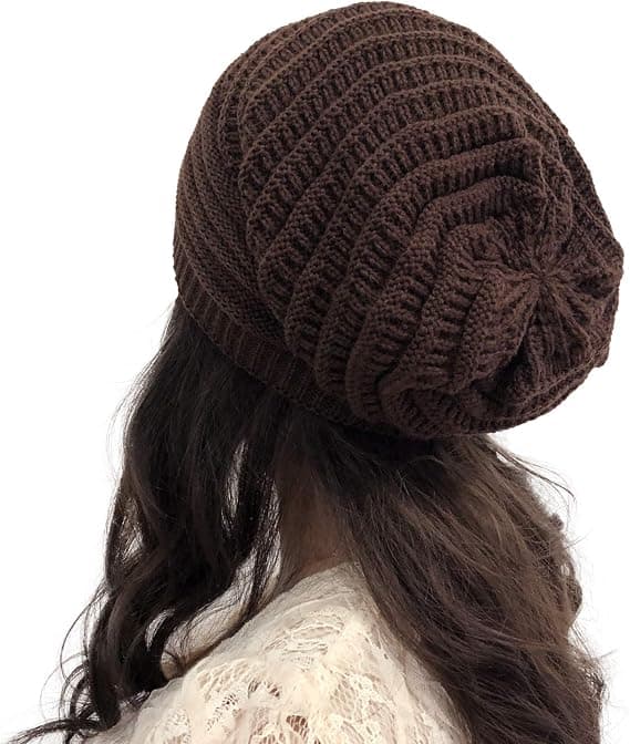 Kaffe Dam Kabelmössa Slouchy Stickade Mössor Skull Cap