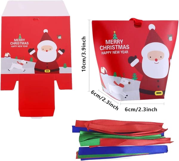 Julklappsaskar, Festlig Atmosfär Enkel Installation Vackra Snöflingemönster För Julkalaspåsar, 24 st
